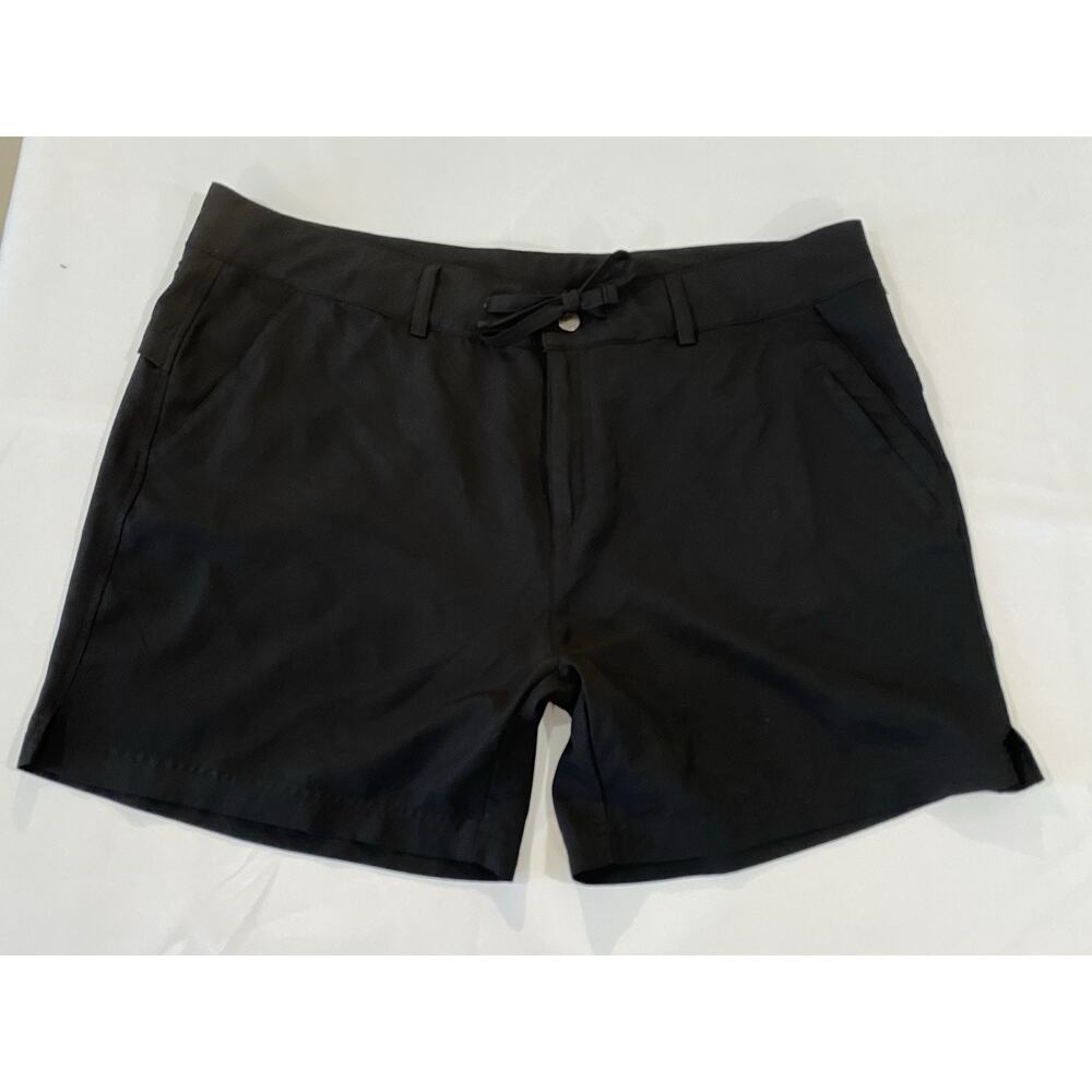 Magellan Outdoors shorts women black lightweight drawstring pockets  1X